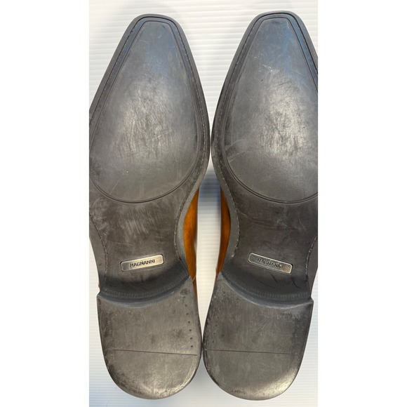 Magnanni 11.5 M Cognac Brown Cap Toe Oxford Dress Shoes Leather Made Spain main image 9